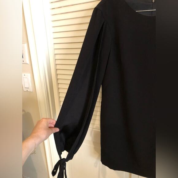 Haney Black Shift Dress with Cut Out Sleeves - Picture 6 of 9